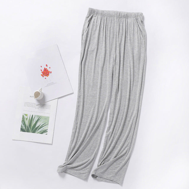jinran New men's modal trousers thin section spring and summer home pants men's plus size home pants casual trousers pajama pants