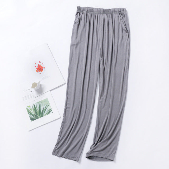 jinran New men's modal trousers thin section spring and summer home pants men's plus size home pants casual trousers pajama pants