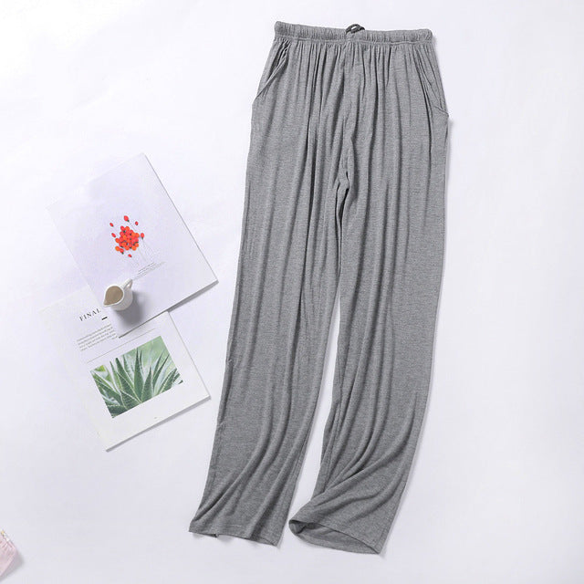 jinran New men's modal trousers thin section spring and summer home pants men's plus size home pants casual trousers pajama pants