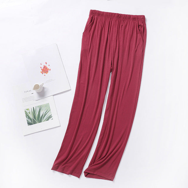 jinran New men's modal trousers thin section spring and summer home pants men's plus size home pants casual trousers pajama pants