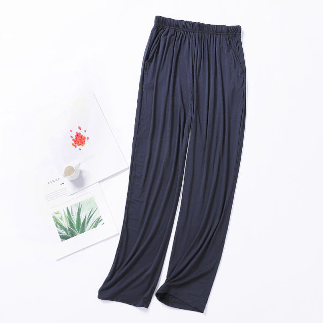 jinran New men's modal trousers thin section spring and summer home pants men's plus size home pants casual trousers pajama pants