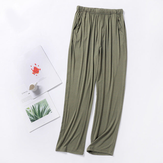 jinran New men's modal trousers thin section spring and summer home pants men's plus size home pants casual trousers pajama pants