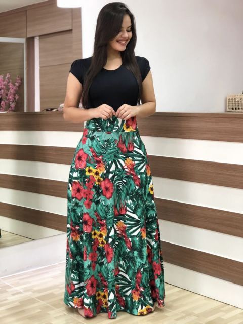 jinran Vintage Floral Print O-Neck Long Dress Women Summer 2021 New Short Sleeve Casual Slim Robe Casual Elegant Lady Maxi Vestidos