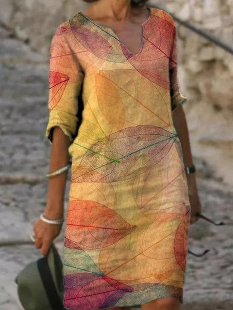 jinran Women 2021 Loose Spring Vintage Ruffles Befree Dress Large Big Printed Summer Boho Casual Party Elegant Dresses Plus Sizes