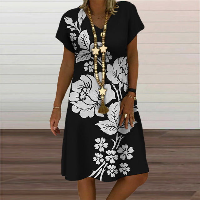 jinran Plaid Geometric Graphic Mini Dresses for Women's Clothing 2021 Summer New Casual Loose Short Sleeve V-Neck Beach Sundress Ladies