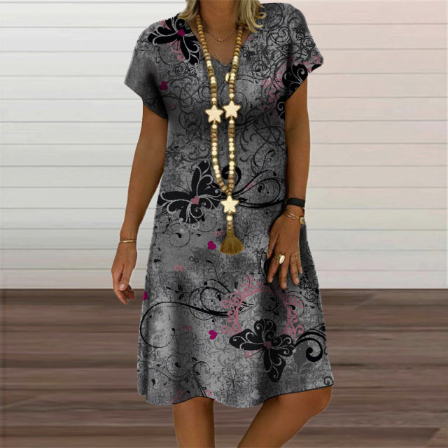 jinran Plaid Geometric Graphic Mini Dresses for Women's Clothing 2021 Summer New Casual Loose Short Sleeve V-Neck Beach Sundress Ladies