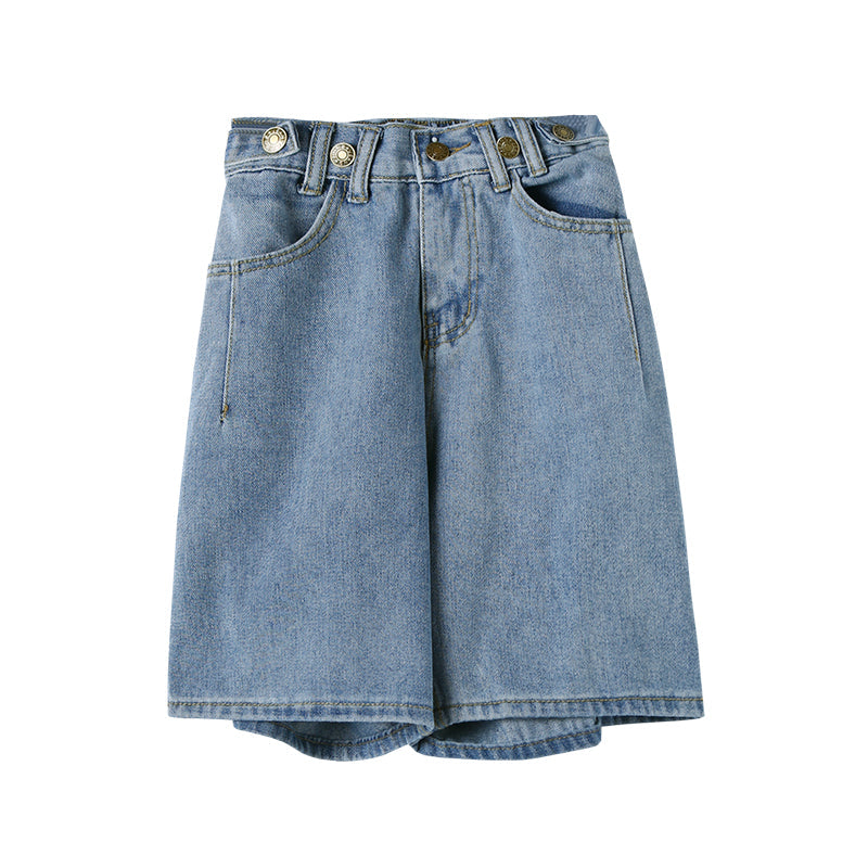 jinran Straight Shorts Women Ulzzang Summer Chic High Waist Denim Preppy Girls Streetwear All-match Leisure Stylish Women's Clothing