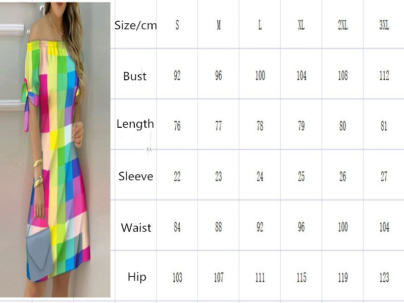 jinran Women Off Shoulder Summer Mini Dress Sexy Short Sleeve Bow Tie Striped Plaid Floral Print A Line Party Short Dresses Vestidos
