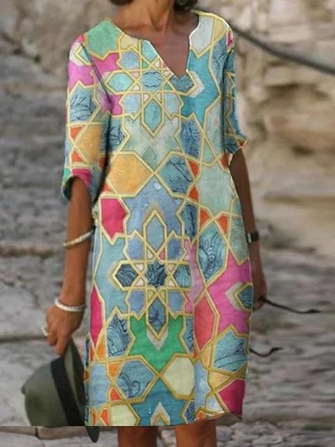 jinran Women 2021 Loose Spring Vintage Ruffles Befree Dress Large Big Printed Summer Boho Casual Party Elegant Dresses Plus Sizes