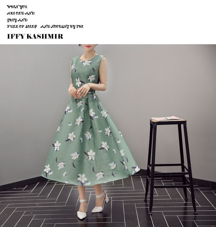 jinran Women's Chiffon Print Dresses For Women Party Maxi With Waist Down Swing Summer 2021 Casual Female Long Lace Dress Elegant Oodji