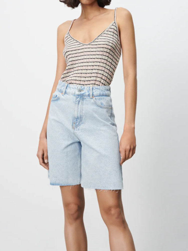 jinran summer new style women's fashion all-match high waist snow wash denim casual shorts