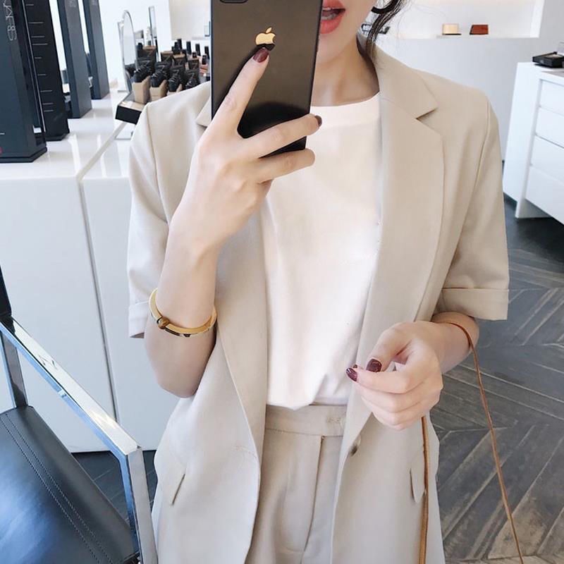 jinran women's summer shorts suit sets clothing 2022 trousers and blazers tops two piece set women outfit set woman 2 pieces