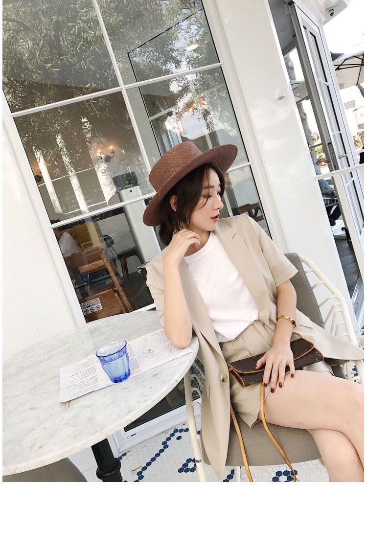 jinran women's summer shorts suit sets clothing 2022 trousers and blazers tops two piece set women outfit set woman 2 pieces