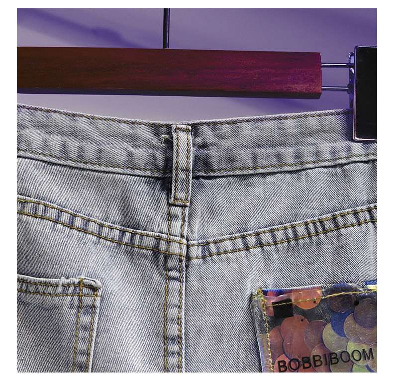 jinran Summer High Waist Fashion Korean Ripped Wide Leg Loose Hot Short Pants Casual Vintage Plus Size Women's Jean Denim Shorts Female