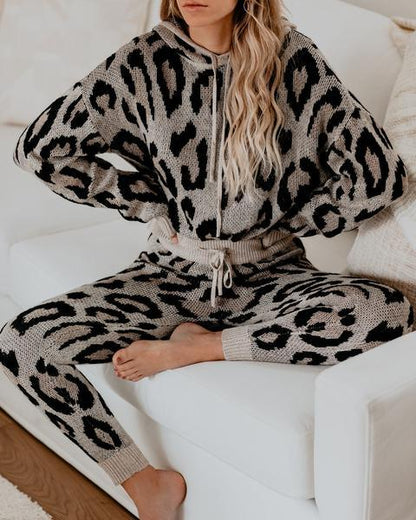 2025 spring and summer  new loungewear casual two-piece set women's summer  long-sleeved hoodie trousers set