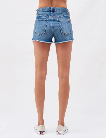 2025 Popular trade New jeans women's  new high-waisted elastic old-fashioned embroidered and thin hip-wrapped denim shorts