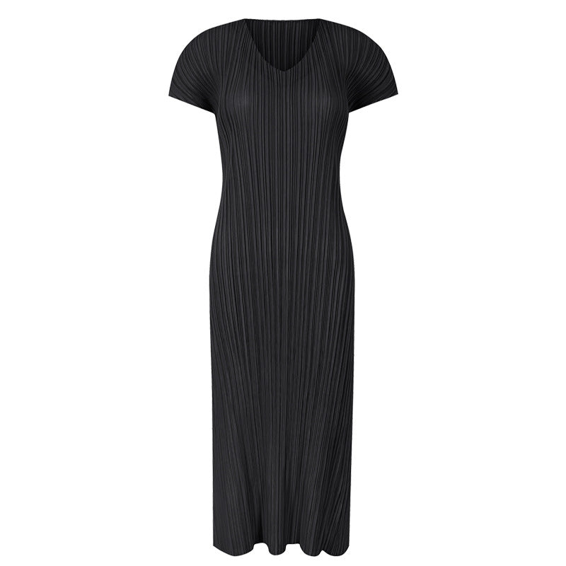Gentle wind dress women's summer high sense 2025 summer dress new fashion women's temperament waist thin folds