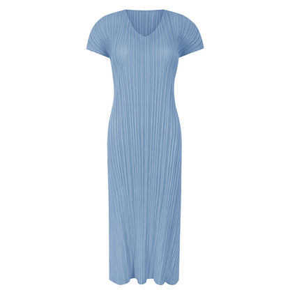 Gentle wind dress women's summer high sense 2025 summer dress new fashion women's temperament waist thin folds