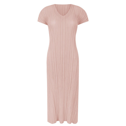 Gentle wind dress women's summer high sense 2025 summer dress new fashion women's temperament waist thin folds
