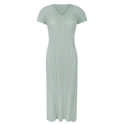 Gentle wind dress women's summer high sense 2025 summer dress new fashion women's temperament waist thin folds