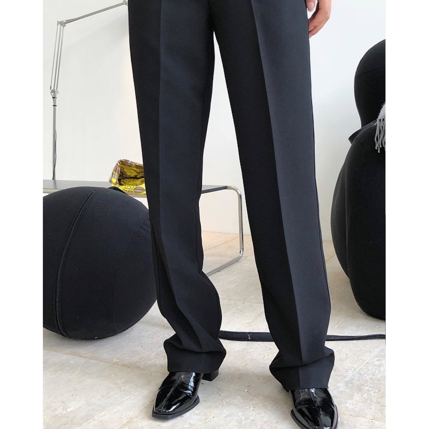 jinran men fall outfits Autumn and Winter New Large Long Leg Ol Modern Simple Fashionable High Waist Straight Suit Pants Loose Slimming Casual Trousers for Women