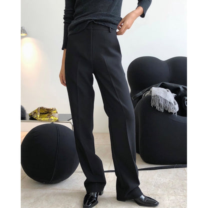 jinran men fall outfits Autumn and Winter New Large Long Leg Ol Modern Simple Fashionable High Waist Straight Suit Pants Loose Slimming Casual Trousers for Women