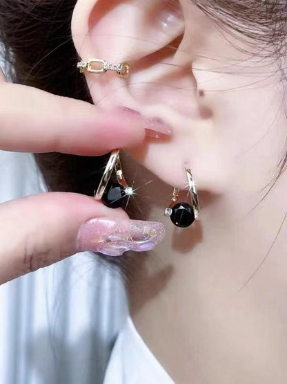 jinran 2024 New Simple Delicate Zircon Earrings