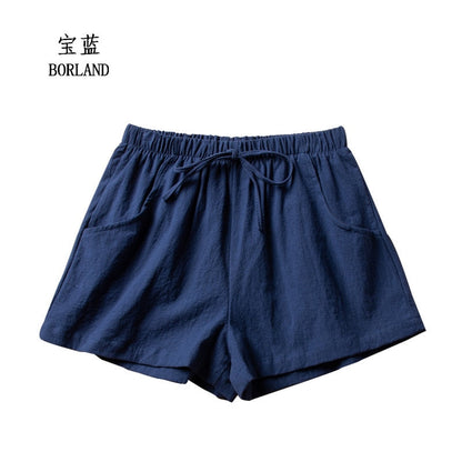 jinran Cotton Linen Shorts Woman Basic Short Pants Mini Trousers Trafic Fashion High Waist Bottom for Teen Girls Summer Plus Size