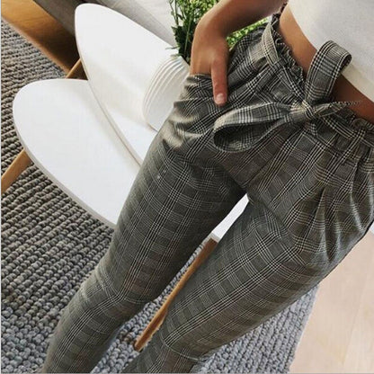 jinran Women Casual Harajuku Long Ankle Length Trousers Summer Autumn Plus Size Leggings Solid Elastic Waist Pants Black Pants