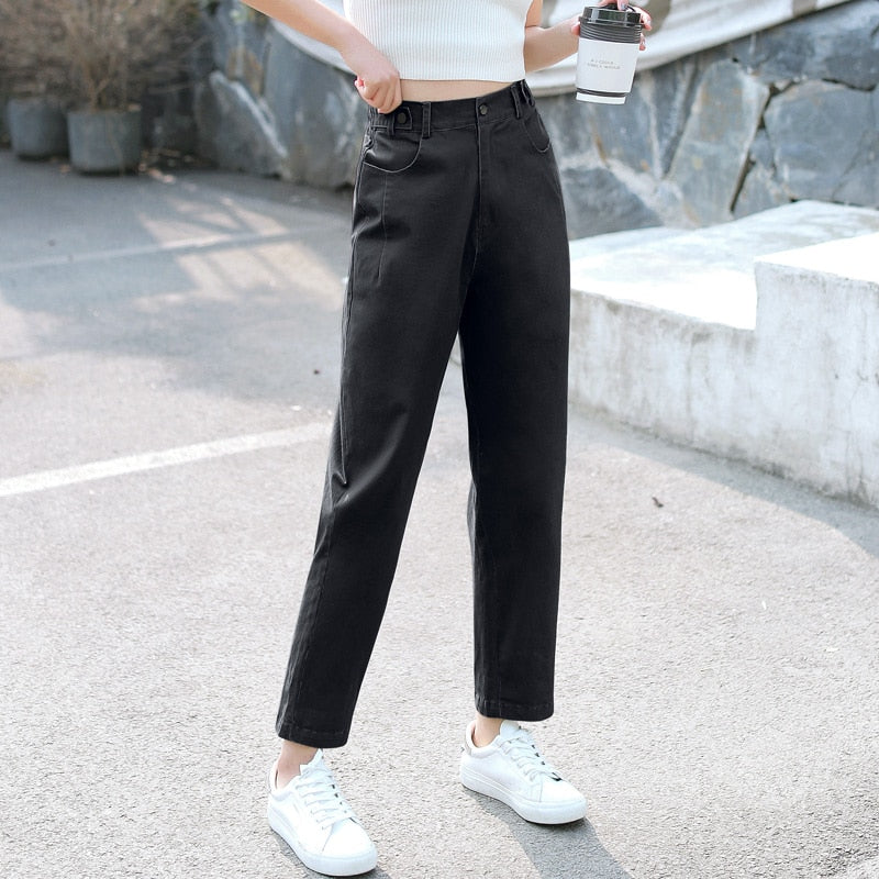 jinran Korean Fashion Casual Women'S New Spring And Autumn Style Slim Fit Wearing 9-Point Pants Female Small Leg And Trousers