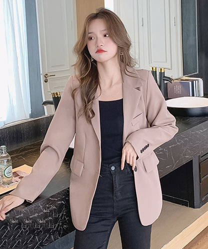 jinran Autumn Black Blazers Women Loose Solid Coffee Tailored Coat Suit Jackets Office Lady Overwear Korean Fashion Outwear New