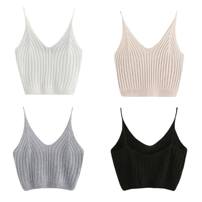 jinran Fashion Women Summer Basic Tops Sexy Strappy Sleeveless Racerback Crop Top 2022 Female Casual Solid Color Ribbed Knit Short Vest