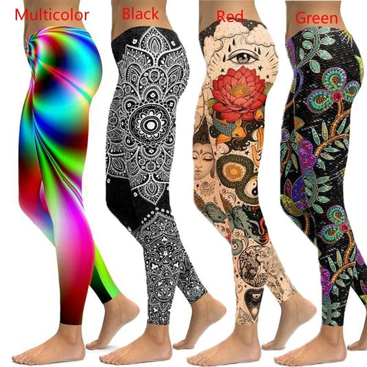 jinran 2022 new Flower S-5XL Leggings Women Plus Size  Workout Legging Spandex Leggins Fitness Leggin Seamless Activewear Holographic