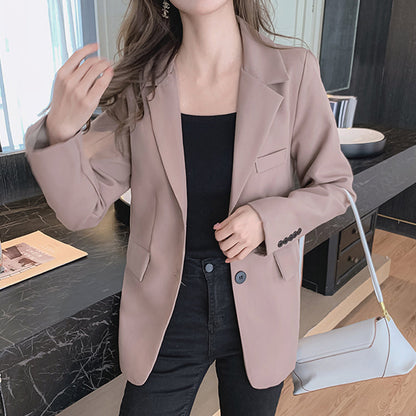 jinran Autumn Black Blazers Women Loose Solid Coffee Tailored Coat Suit Jackets Office Lady Overwear Korean Fashion Outwear New