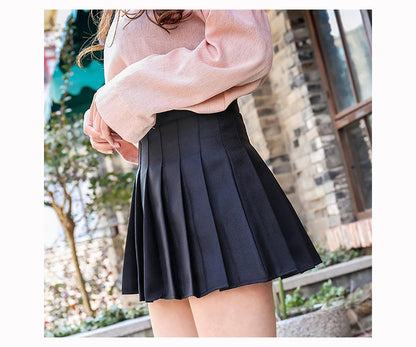 jinran Korean Style Plaid Skirts Women Summer Elegant High Waist a Line Pleated Skirt Kawaii Girls Dance Mini Skirts for Teenagers