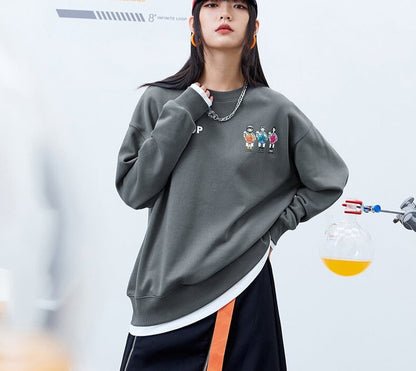 jinran Women'S Fake Two-Piece Sweatshirt Tops Fall 2021 New High Street Hoodies Loose Street Clothes