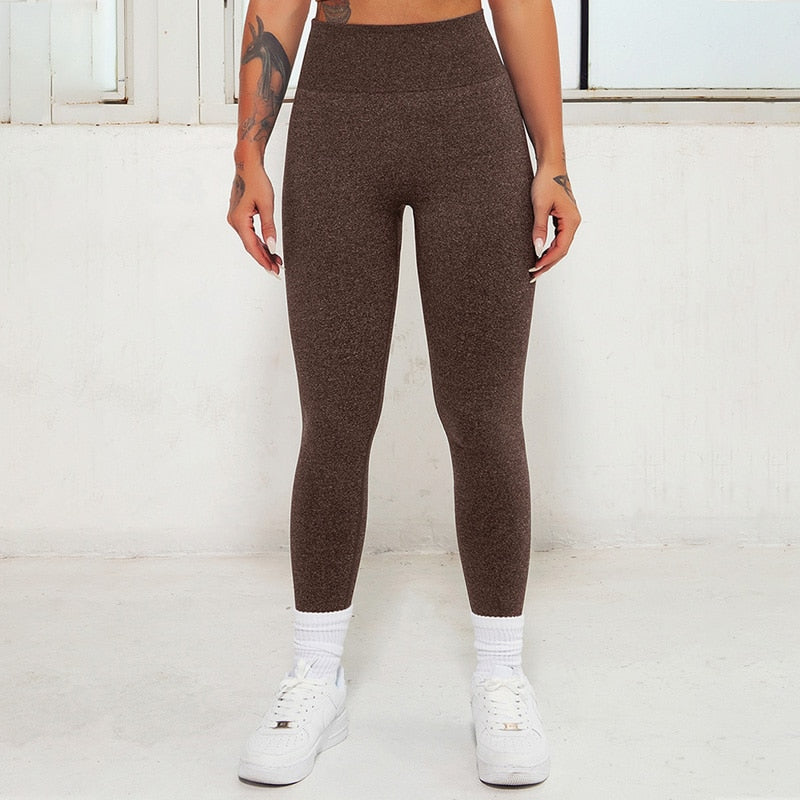 jinran New Seamless Knit Leggings Women Sexy Booty Lifting Push Up Leggins Skinny High Waist Elastic Workout Legging Female