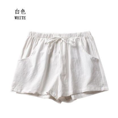 jinran Cotton Linen Shorts Woman Basic Short Pants Mini Trousers Trafic Fashion High Waist Bottom for Teen Girls Summer Plus Size