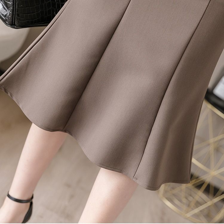 jinran 20 Utumn New Arrival Elegant Sashes Casual Fishtail Skirt Fresh and Sweet Knee Length Slim Ruffles Mermaid Bodycon Skirts Y531