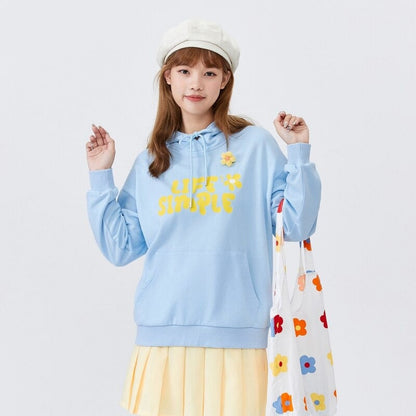 jinran Sweatshirt Women Simple And Cute 2021 Autumn Hoodie New Casual Fashion Letter Loose Hooded Pullover Top