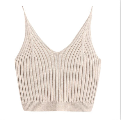 jinran Fashion Women Summer Basic Tops Sexy Strappy Sleeveless Racerback Crop Top 2022 Female Casual Solid Color Ribbed Knit Short Vest