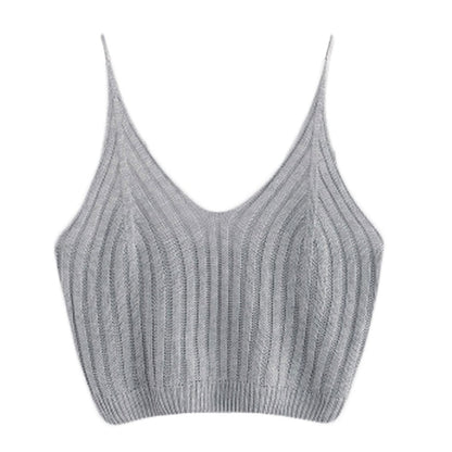 jinran Fashion Women Summer Basic Tops Sexy Strappy Sleeveless Racerback Crop Top 2022 Female Casual Solid Color Ribbed Knit Short Vest