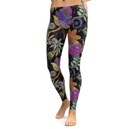 jinran 2022 new Flower S-5XL Leggings Women Plus Size  Workout Legging Spandex Leggins Fitness Leggin Seamless Activewear Holographic