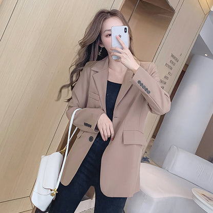 jinran Autumn Black Blazers Women Loose Solid Coffee Tailored Coat Suit Jackets Office Lady Overwear Korean Fashion Outwear New