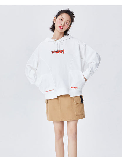 jinran Sweatshirt Women Loose Korean Style Hoodies 2021 New Year Pattern Oversize Spring Bf Lazy Wind Tops