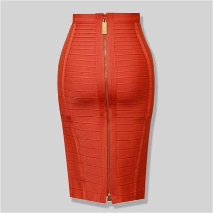 jinran New Bandage Skirts Women Bodycon Woman Skirts Sexy Harajuku Party Club Elegant Celebrity Pencil Skrit Plus Size XL