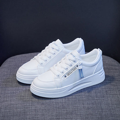 2025  ins tide white shoes women's  spring new Korean version of student running shoes board shoes women's breathable casual shoes QR661