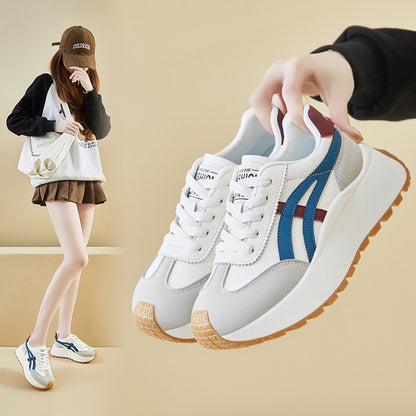 2025  ins Korean version of the new dad shoes girl  spring student sports running casual shoes platform height increase XFK851