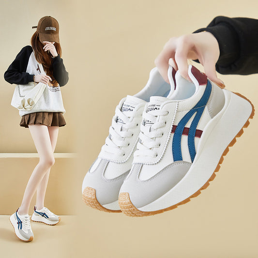 2025  ins Korean version of the new dad shoes girl  spring student sports running casual shoes platform height increase XFK851