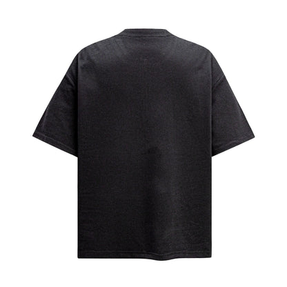 2025 6098 2025n Street 2025 Summer Vintage Letter Printing Design High Sense Men's Loose Short Sleeve T-Shirt